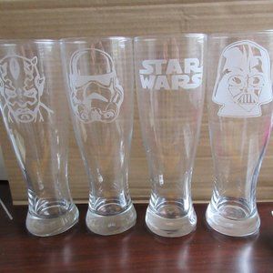 Star Wars set of 4 pilsner glasses